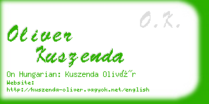 oliver kuszenda business card